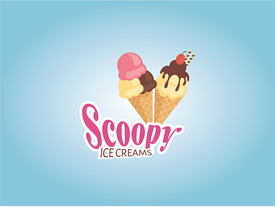 ICE CREAM LOGO branding design illustrator logo logodesign logotype vector