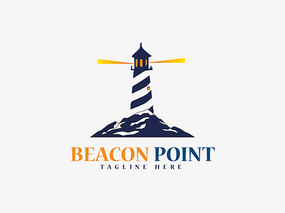 Lighthouse logo ( textual iconic logo ) branding design illustrator logo logodesign vector