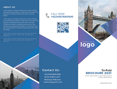 Trifold Brochure blue brochure branding building brochure design easy brochure professional brochure