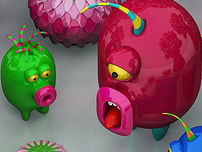 Frogluslumps illustration 3d character creatures illustration monsters