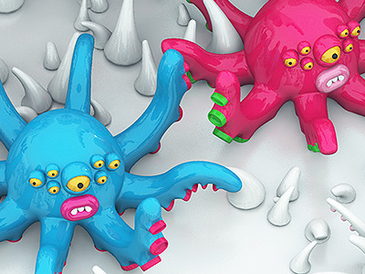 Frogluslumps illustration 3d character creatures illustration monsters