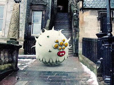 In the old city of Edinburgh 3d edinburgh frogluslumps illustrations monsters scotland