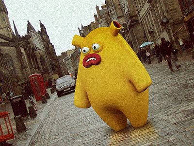 Lost turist 3d character creatures edinburgh illustration monsters