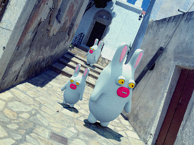 Bunny Tourists 3d frogluslumps monsters summer