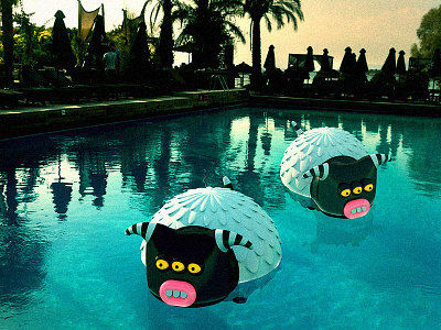 Pool swimmers 3d frogluslumps monsters pool summer