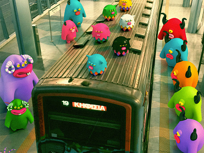 Here comes the train man! 3d character creatures illustration monsters piraeus