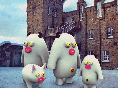 Invasion 3d character creatures edinburgh illustration monsters