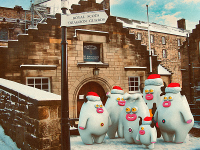 Fa la la la la, la la la la! 3d carol characters christmas creatures edinburgh illustration monsters scotland