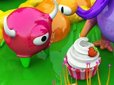 Frogluslumps and cupcake 3d app frogluslumps iphone monsters project