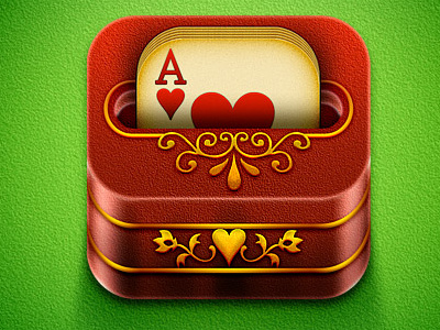 iOs card game icon card deck design game ios ipad iphone solitaire