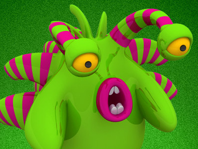 Frogluslumps - Dogu 3d cartoon character design frogluslumps monster