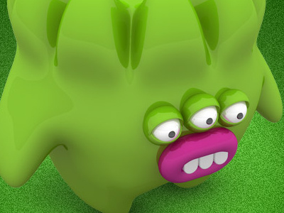 Frogluslumps - Grooly 3d cartoon character design frogluslumps monster