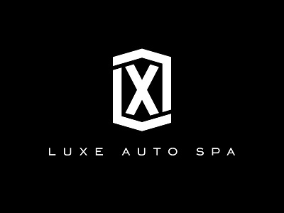 Luxe Auto Spa Logo branding logo monogram