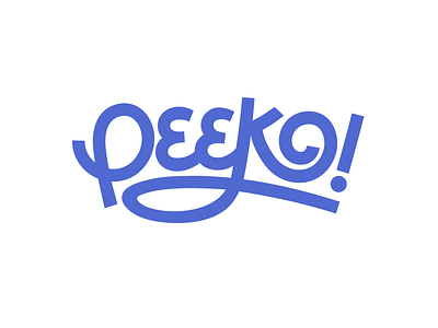 Peeko Logo branding custom type custom typography logo typography