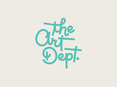 The Art Dept. Logo branding custom type custom typography logo script the art dept. typography