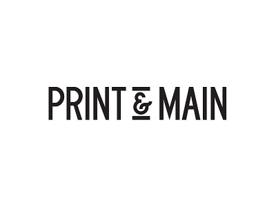 Print & Main Final Logo ampersand branding identity logo