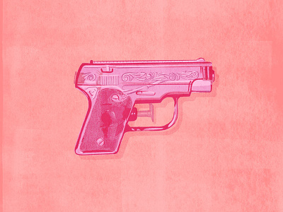 Squirt Gun illustration pink squirt gun