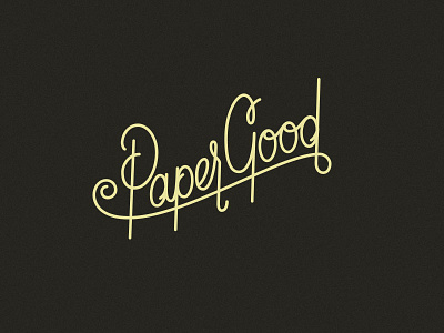 Paper Good Script branding custom type custom typography logo script typography