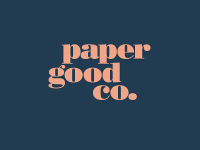 Paper Good Logo branding logo typography