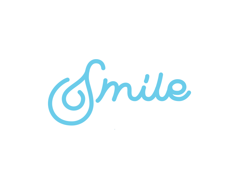 Smile custom type typorgraphy