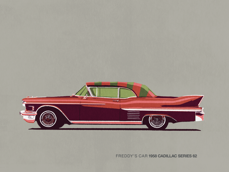 Car Series - Freddys Car freddy krueger movie cars car series illustration