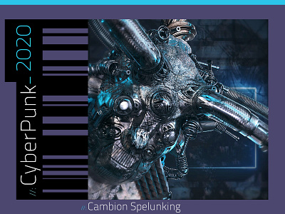 Cyberpunk Series 2020 - Cambion Spelunking 3d arnoldrender c4d character cinema4d concept cyberpunk design experiemental identity illustration neon render robot sci fi scifi sculpt series typography zbrush