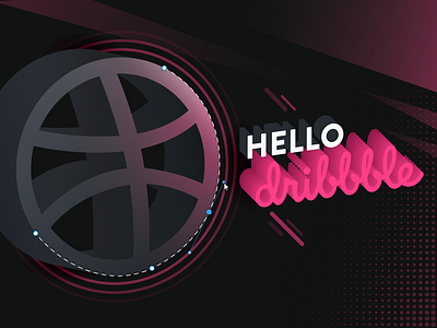 Hello Dribble! art design graphic design illustration minimal typography ui ux web website
