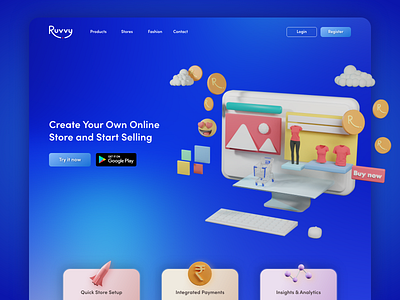 Start your ecommerce business | E-commerce platform Landing Page