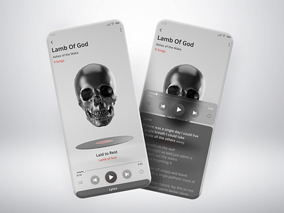 White Concept Music App Design buttons interaction design iphone lighttheme music music player player ui ui uiuxdesign ux visual design whitespace