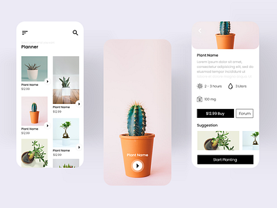 Plant shop app concept app design e commerce app e commerce shop plant app plant shop planting ui ui design ux