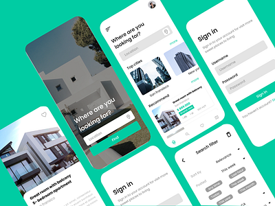 Real estate mobile app UI