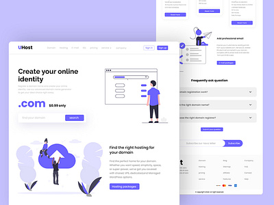 Hosting and domain selling website UI design design domainhosting hosting website ui ux web design web ui website design