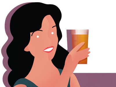 Cheers! beer cheers illustration pint poster