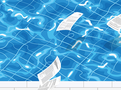 Summer Business editorial holiday illustration paper summer water work