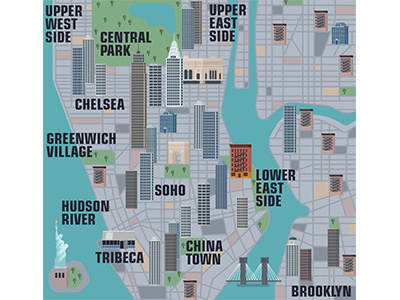 NYC for CSMA illustration map newyorkcity nyc usa