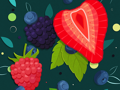 Summerberries flavour fruit health illustration juice smoothie summer