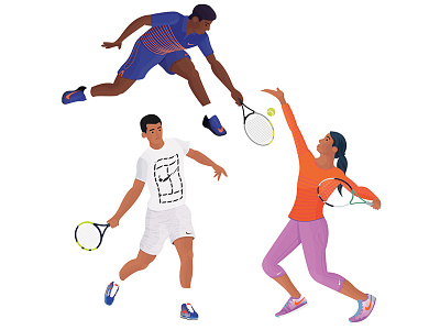 Nike x Monocle - Tennis Guide art guide illustration james boast sport technique tennis