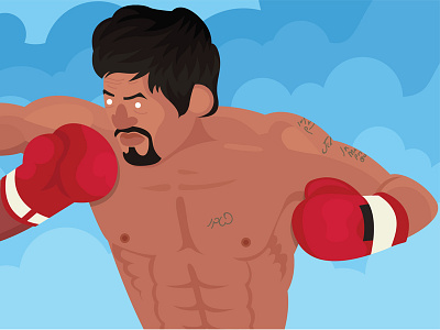 Pacquiao box boxing fight illustration james boast mayweather sport