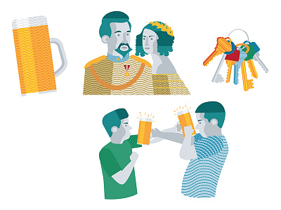 Oktoberfest Spot illustrations for DB Mobil Magazine beer deustch drunk editorial germany illustration oktoberfest royal spot