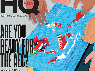 HQ Asia Front cover asia cover editorial game hands illustration puzzle