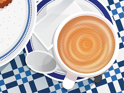 Cappuccino cappuccino coffee illustration pattern