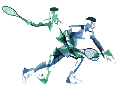 Murray v Djokovic (Australian open final) australia final illustration sport tennis