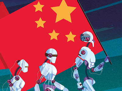 China leading the way in technology china editorial future futuristic illustration robot robots tech technology