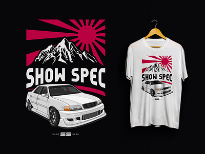 Toyota Chaser Sport Car Illustration automotive car car design car drawing car illustration car poster design drift illustration japan jdm poster race sport sport car t shirt tee vector vehicle