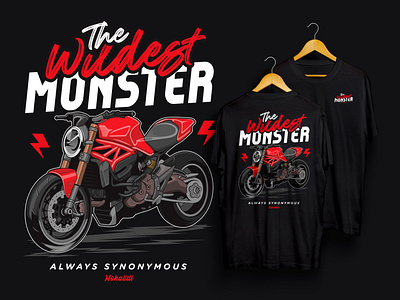 Motorcycle Automotive Vehicle T-shirt Illustration