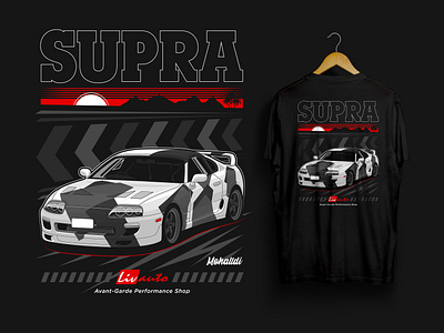 Toyota Supra Sport Car Illustration