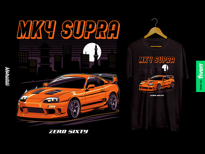 MK4 Supra Sport Car Illustration