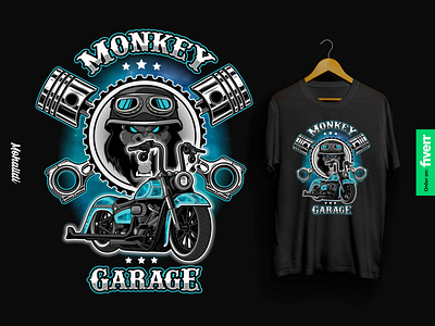 Harley Motorcycle T-shirt Illustration