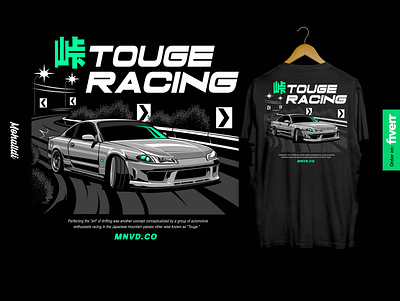 Touge Racing Sport Car Illustration car tshirt nissan silvia