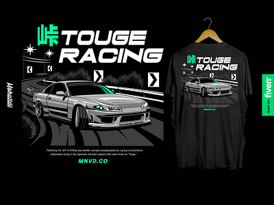 Touge Racing Sport Car Illustration car tshirt nissan silvia